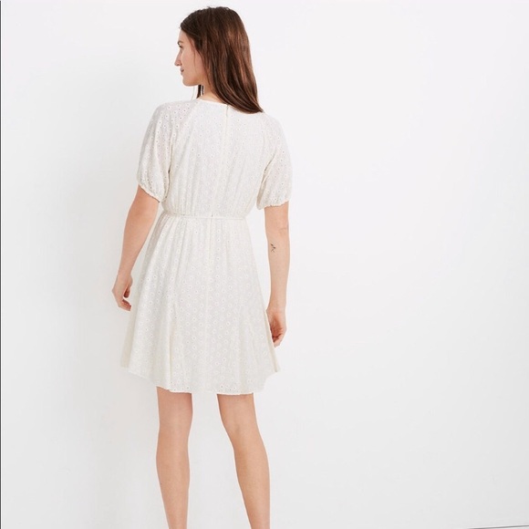 NEW Madewell Eyelet Tassel-Tie Mini white Dress - Picture 3 of 8